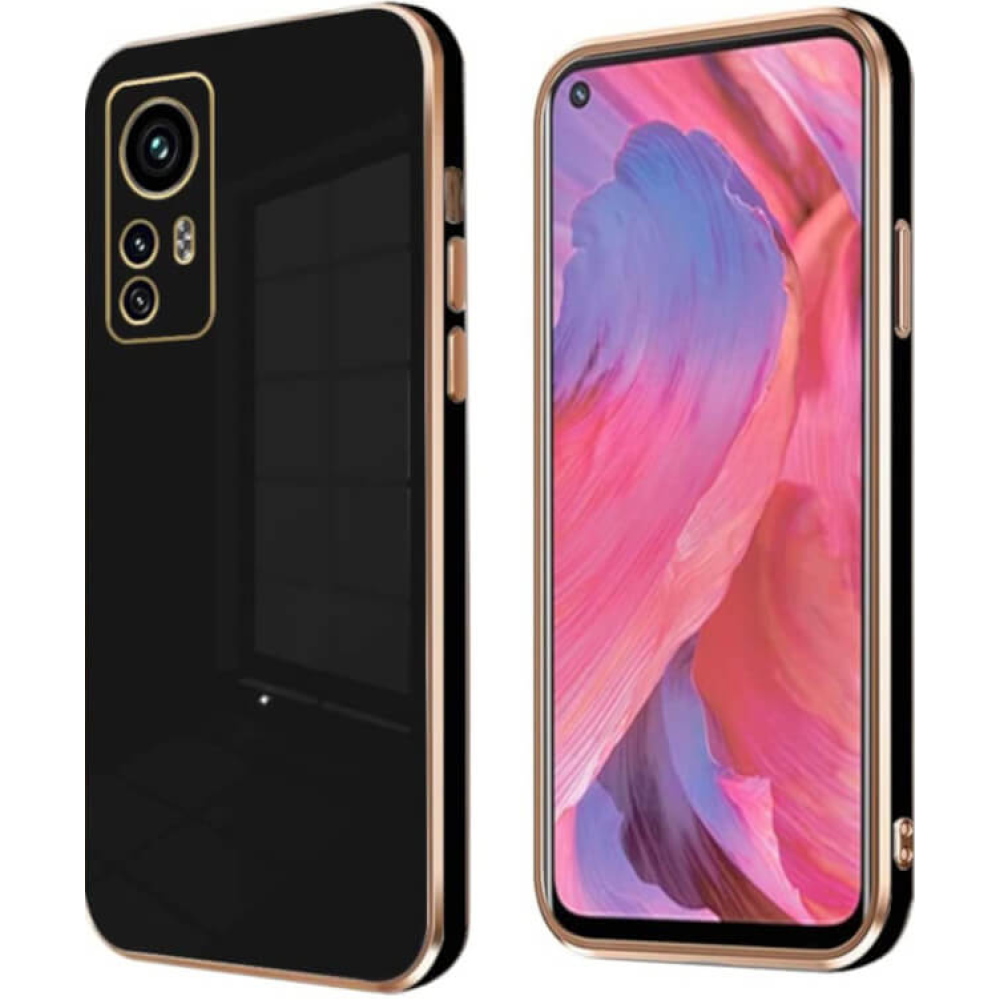 Bodycell Gold Plated - Θήκη Σιλικόνης Xiaomi 12 / 12X - Black (5206015069826)
