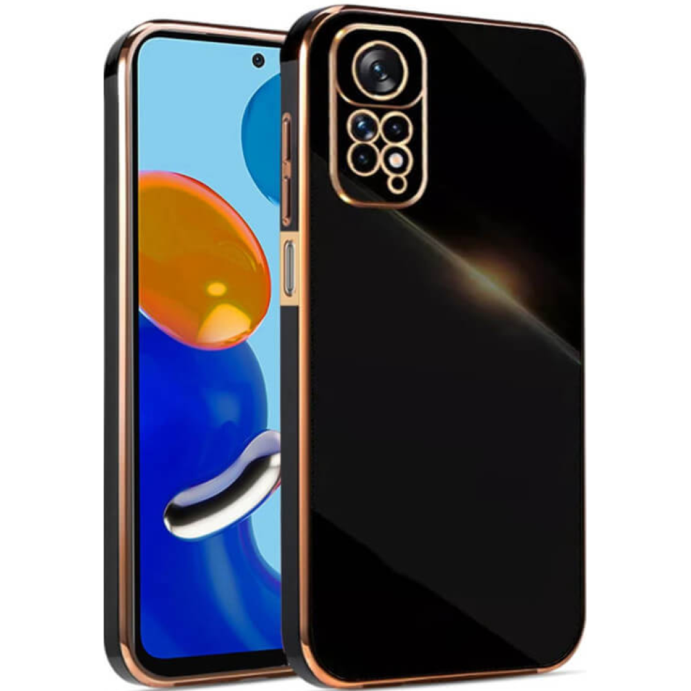 Bodycell Gold Plated - Θήκη Σιλικόνης Xiaomi Redmi Note 11 / 11S - Black (5206015070037)