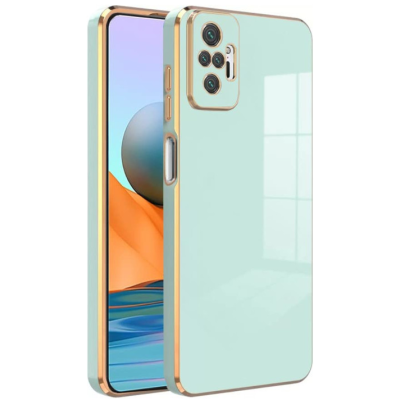 Bodycell Gold Plated - Θήκη Σιλικόνης Xiaomi Redmi Note 10 Pro - Mint Green (5206015069956)
