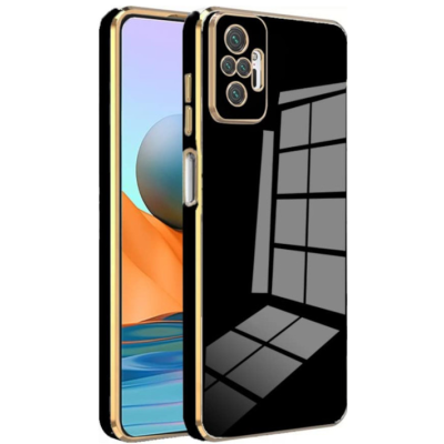 Bodycell Gold Plated - Θήκη Σιλικόνης Xiaomi Redmi Note 10 Pro - Black (5206015069949)