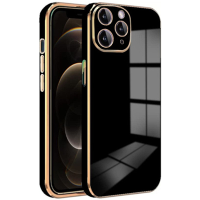 Bodycell Gold Plated - Θήκη Σιλικόνης Apple iPhone 11 Pro - Black (5206015068980)