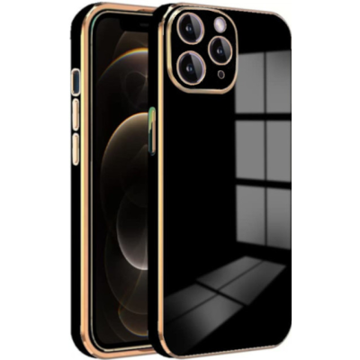 Bodycell Gold Plated - Θήκη Σιλικόνης Apple iPhone 11 Pro Max - Black (5206015069017)