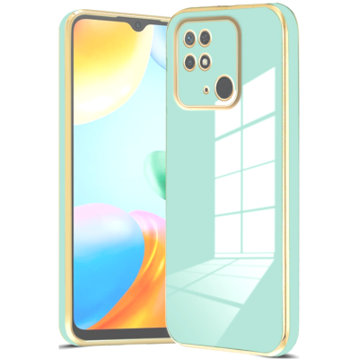 Bodycell Gold Plated - Θήκη Σιλικόνης Xiaomi Redmi 10C - Mint Green (5206015070259)