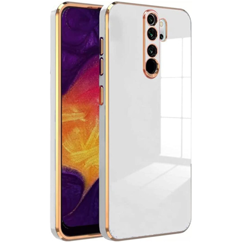 Bodycell Gold Plated - Θήκη Σιλικόνης Xiaomi Redmi Note 8 Pro - White (5206015070112)