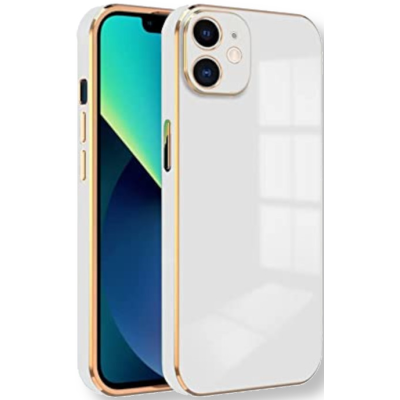 Bodycell Gold Plated - Θήκη Σιλικόνης Apple iPhone 12 - White (5206015069062)