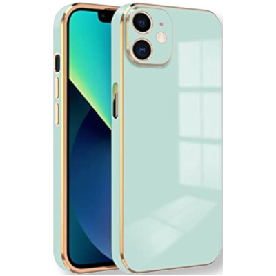 Bodycell Gold Plated - Θήκη Σιλικόνης Apple iPhone 12 - Mint Green (5206015069055)
