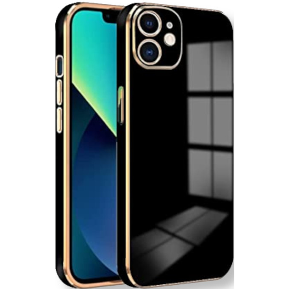 Bodycell Gold Plated - Θήκη Σιλικόνης Apple iPhone 11 - Black (5206015068959)