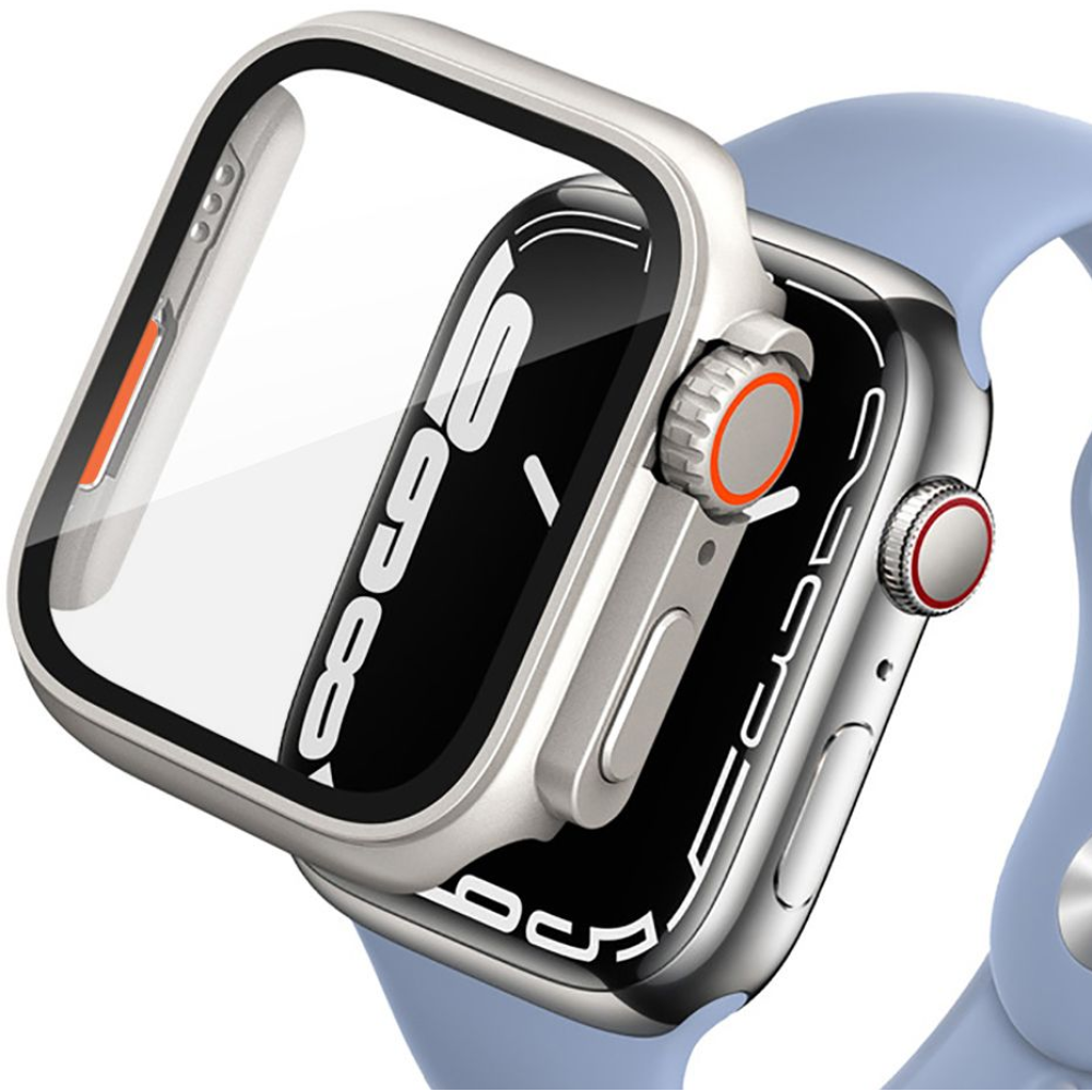 Tech-Protect Defence360 - Θήκη με Tempered Glass Apple Watch SE/6/5/4 (44mm) - Titanium / Orange (9490713934807)