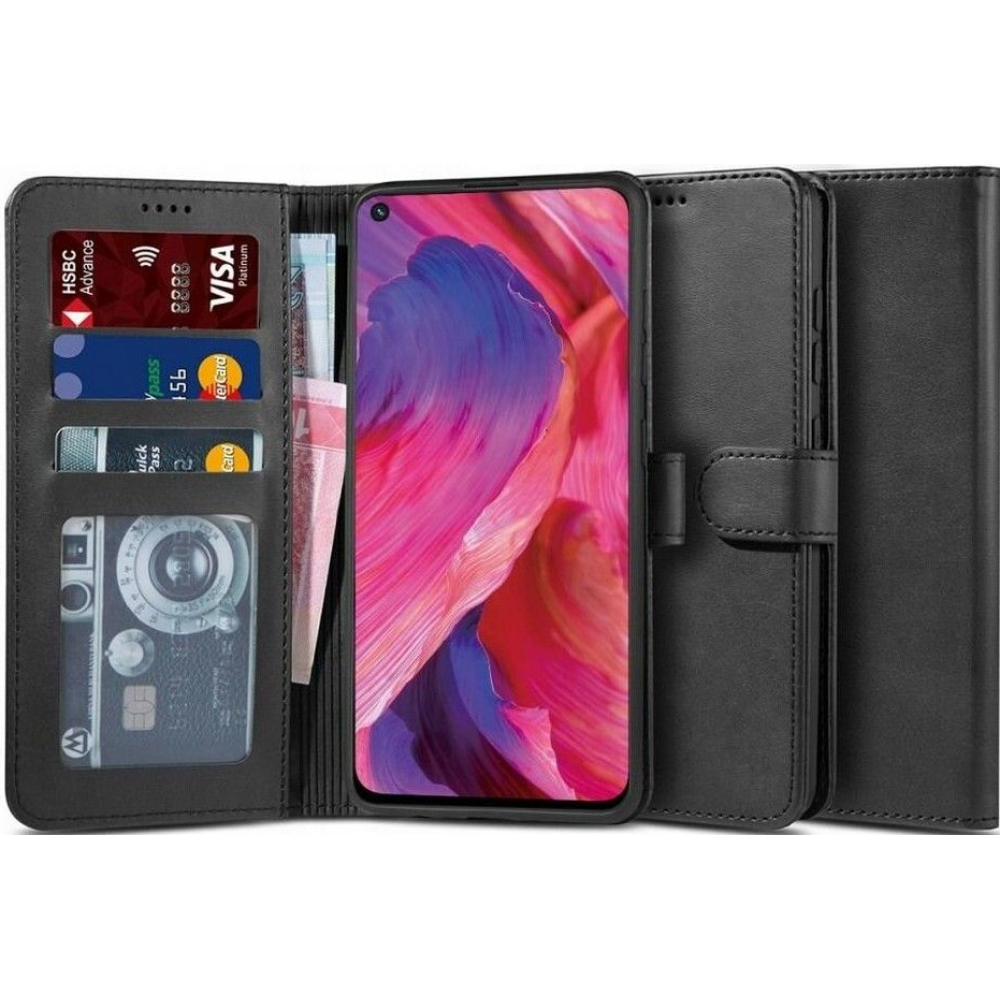 Tech-Protect Wallet - Θήκη Πορτοφόλι Oppo Reno5 Lite / Oppo A94 4G - Black (9589046919428)