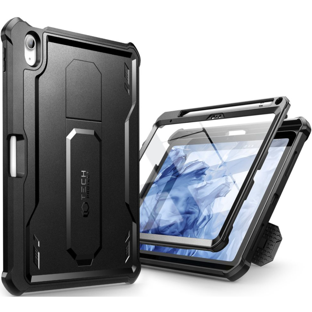 Tech-Protect Kevlar Pro - Full Body Ανθεκτική Θήκη - Apple iPad (A16) 11th Gen. 2025 11" / 10th Gen. 2022 10.9" με Υποδοχή Apple Pencil - Black (9490713934661)