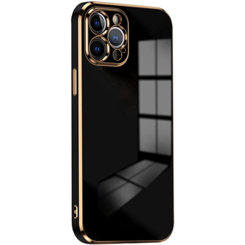 Bodycell Gold Plated - Θήκη Σιλικόνης Apple iPhone 13 Pro Max - Black (5206015069192)