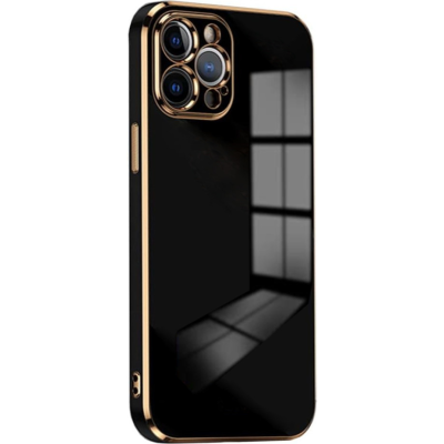 Bodycell Gold Plated - Θήκη Σιλικόνης Apple iPhone 14 Pro - Black (5206015069284)
