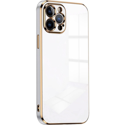 Bodycell Gold Plated - Θήκη Σιλικόνης Apple iPhone 12 Pro - White (5206015069093)