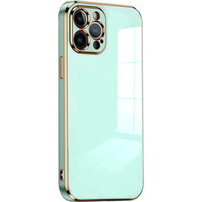 Bodycell Gold Plated - Θήκη Σιλικόνης Apple iPhone 12 Pro - Mint Green (5206015069086)