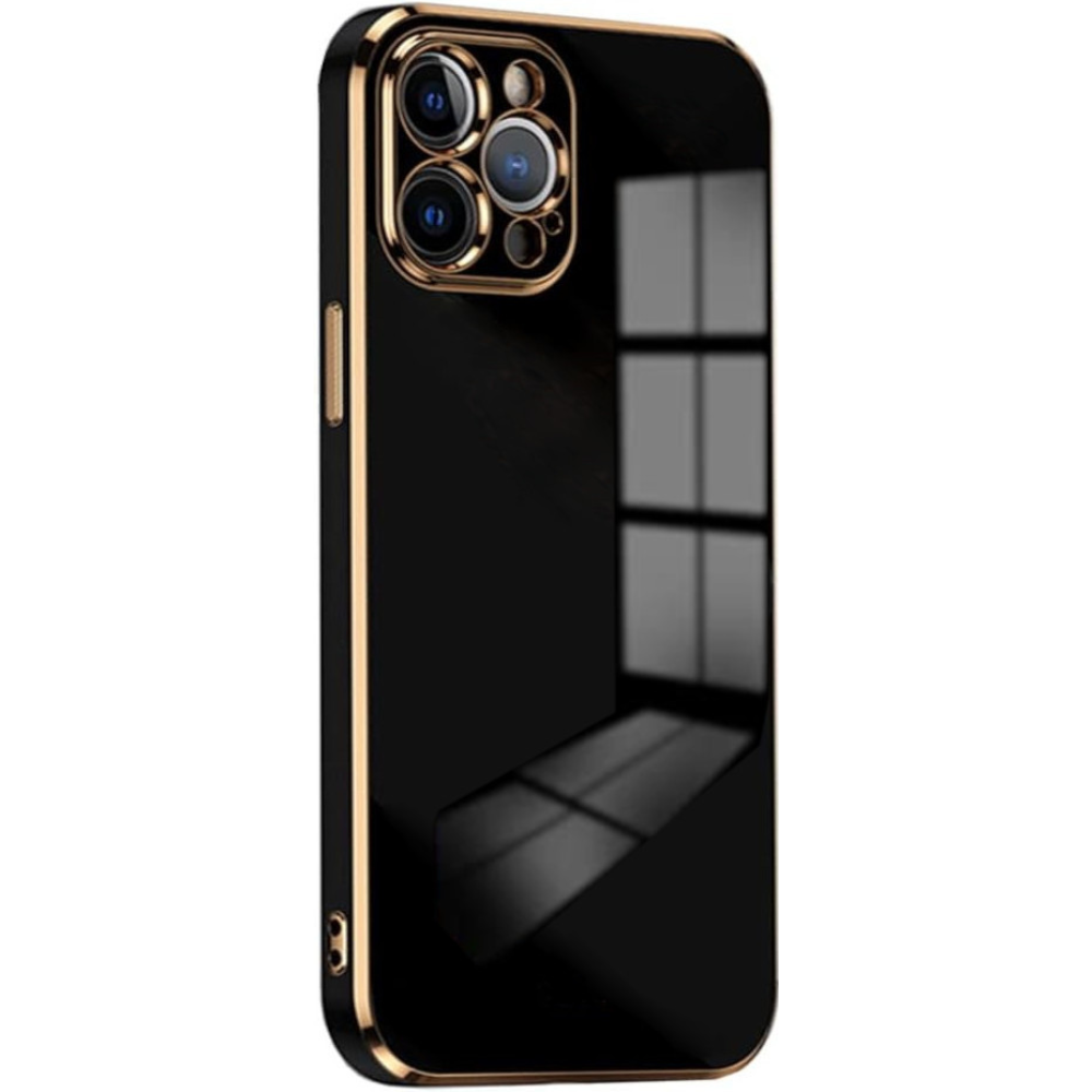 Bodycell Gold Plated - Θήκη Σιλικόνης Apple iPhone 12 Pro Max - Black (5206015069109)