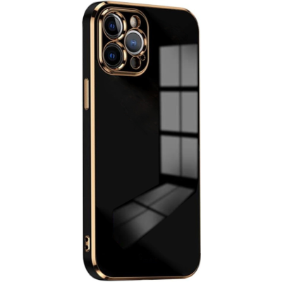 Bodycell Gold Plated - Θήκη Σιλικόνης Apple iPhone 12 Pro Max - Black (5206015069109)