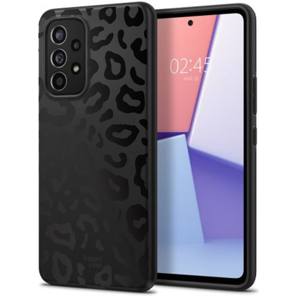 HappyCase Θήκη Σιλικόνης Samsung Galaxy A53 5G - Leopard Print Black (8719246398551)