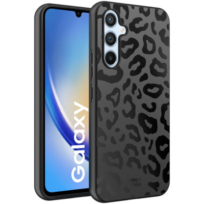 HappyCase Θήκη Σιλικόνης Samsung Galaxy A34 - Leopard Print Black (8719246406355)