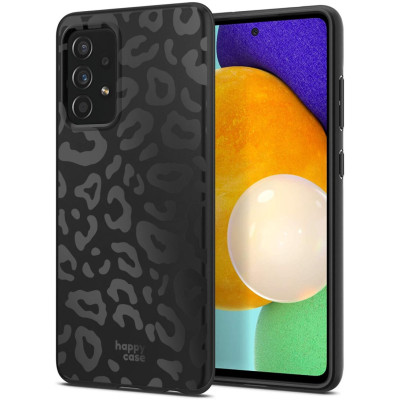 HappyCase Θήκη Σιλικόνης Samsung Galaxy A52 / A52s 5G - Leopard Print Black (8719246398537)
