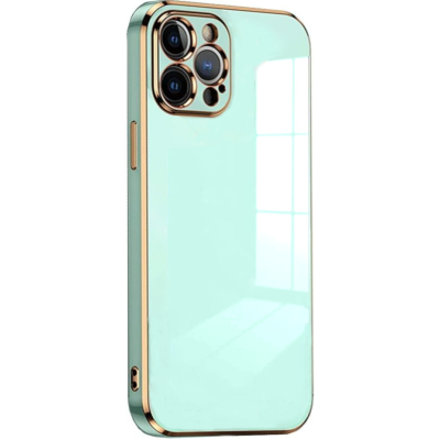 Bodycell Gold Plated - Θήκη Σιλικόνης Apple iPhone 12 Pro Max - Mint Green (5206015069116)