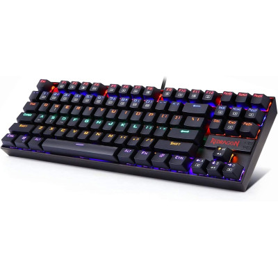 Redragon K552 RGB Kumara Mechanical Gaming Keyboard - Ενσύρματο RGB Gaming Μηχανικό Πληκτρολόγιο Tenkeyless με Outemu Blue Διακόπτες - US - Black (6950376707147)