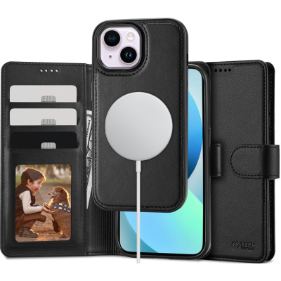 Tech-Protect Wallet MagSafe - 2 σε 1 Πορτοφόλι με Αποσπώμενη Θήκη MagSafe - Apple iPhone 13 - Black (9490713935767)