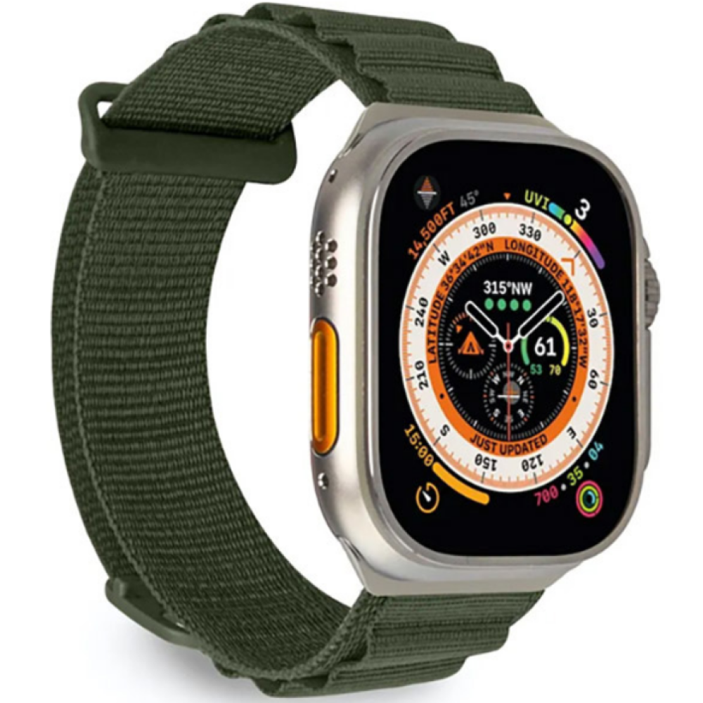 Puro Extreme Nylon Λουράκι - Apple Watch Ultra2/Ultra1/SE/10/9/8/7/6/5/4 (49/46/45/44mm) - Army Green (PUAW44EXTREMEDKGRN)