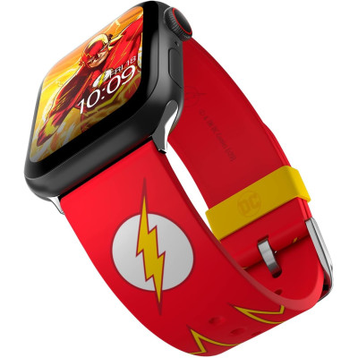 MobyFox DC Comics - Universal Λουράκι Σιλικόνης για Όλα τα Apple Watch & Smartwatches (22mm) με 20 Digital Watch Faces για iOS - The Flash Tactical (728433453322)