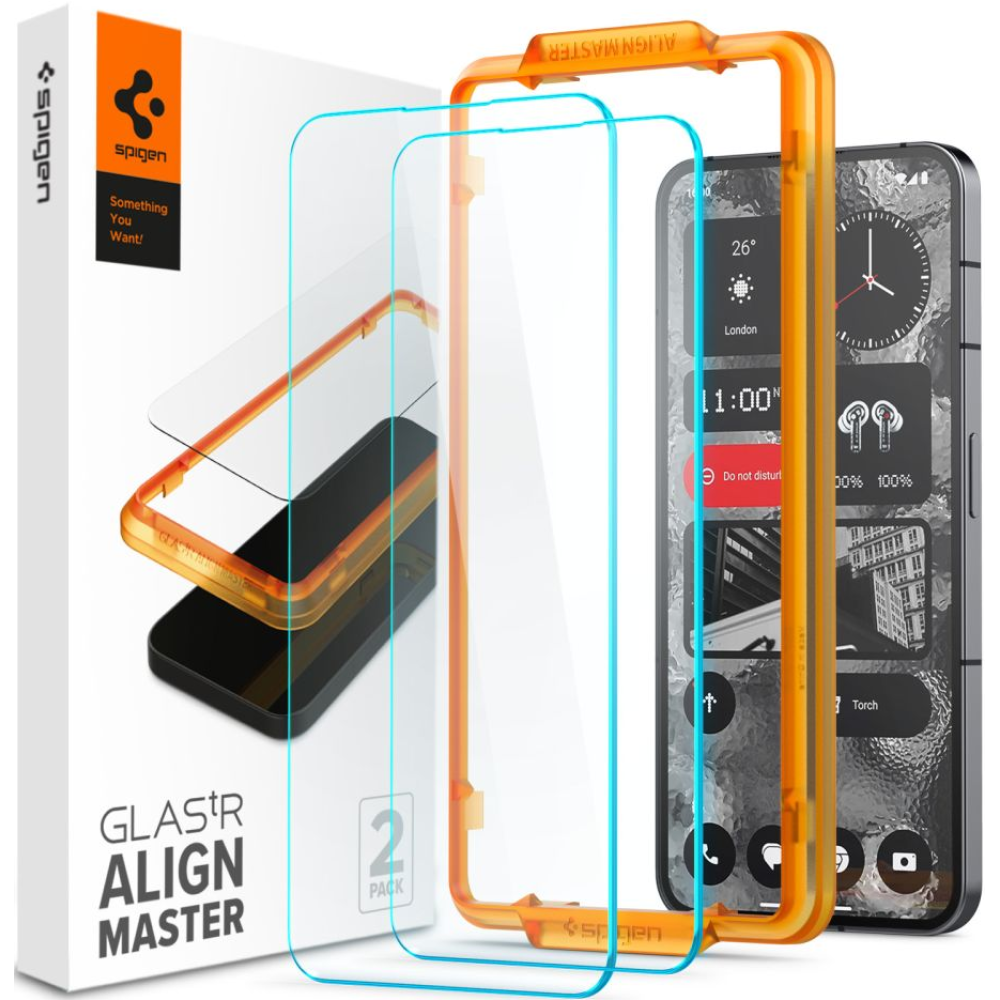 Spigen GLAS.tR ALIGNmaster - Αντιχαρακτικό Γυάλινο Tempered Glass Nothing Phone 2 - 2 Τεμάχια (AGL06981)