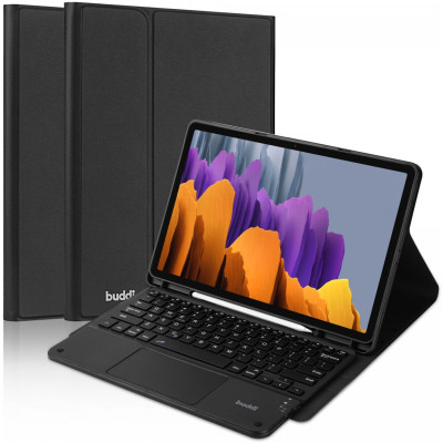Buddi Zuna Keyboard Case - Θήκη με Υποδοχή για Γραφίδα και Πληκτρολόγιο Bluetooth - Samsung Galaxy Tab S8 Plus / S7 Plus / S7 FE 12.4" - Black (8719246386626)