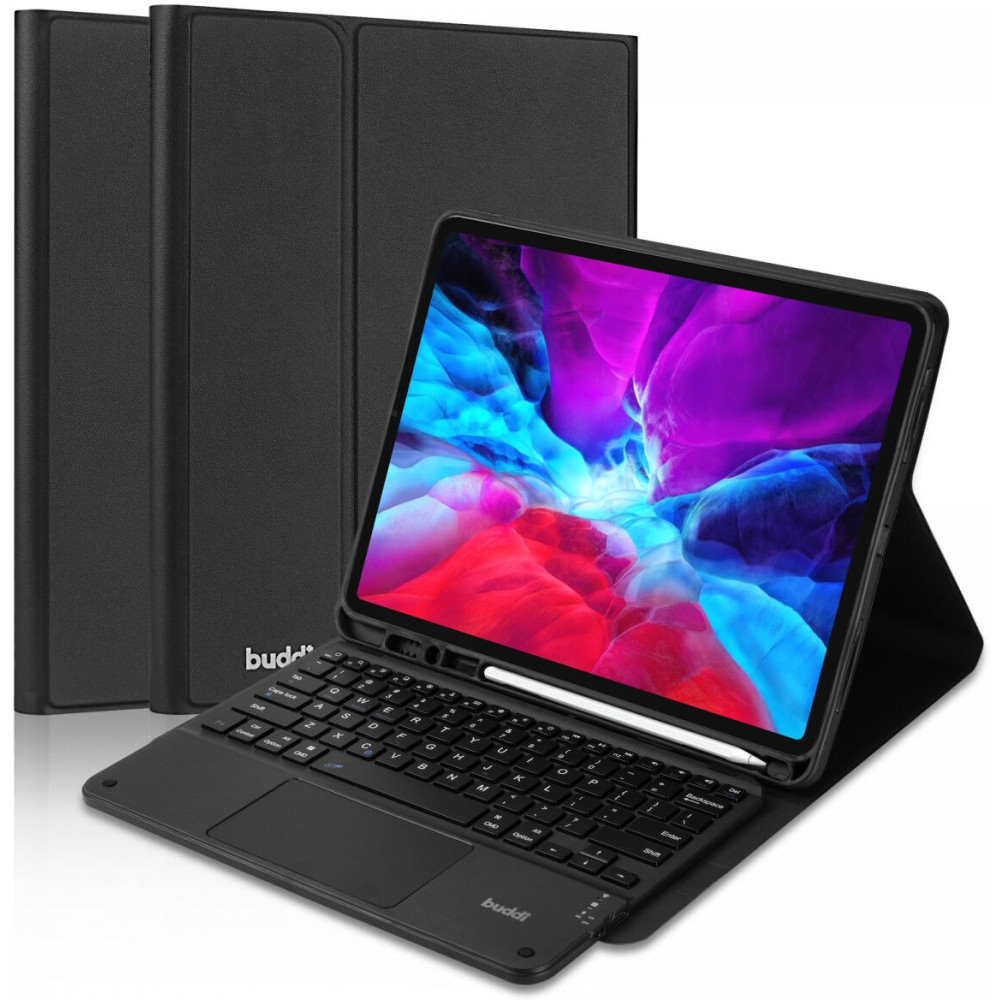 Buddi Zuna Keyboard Case - Θήκη με Υποδοχή για Apple Pencil και Πληκτρολόγιο Bluetooth - Apple iPad Pro 12.9" 2022 / 2021 / 2020 / 2018 - Black (8719246386572)