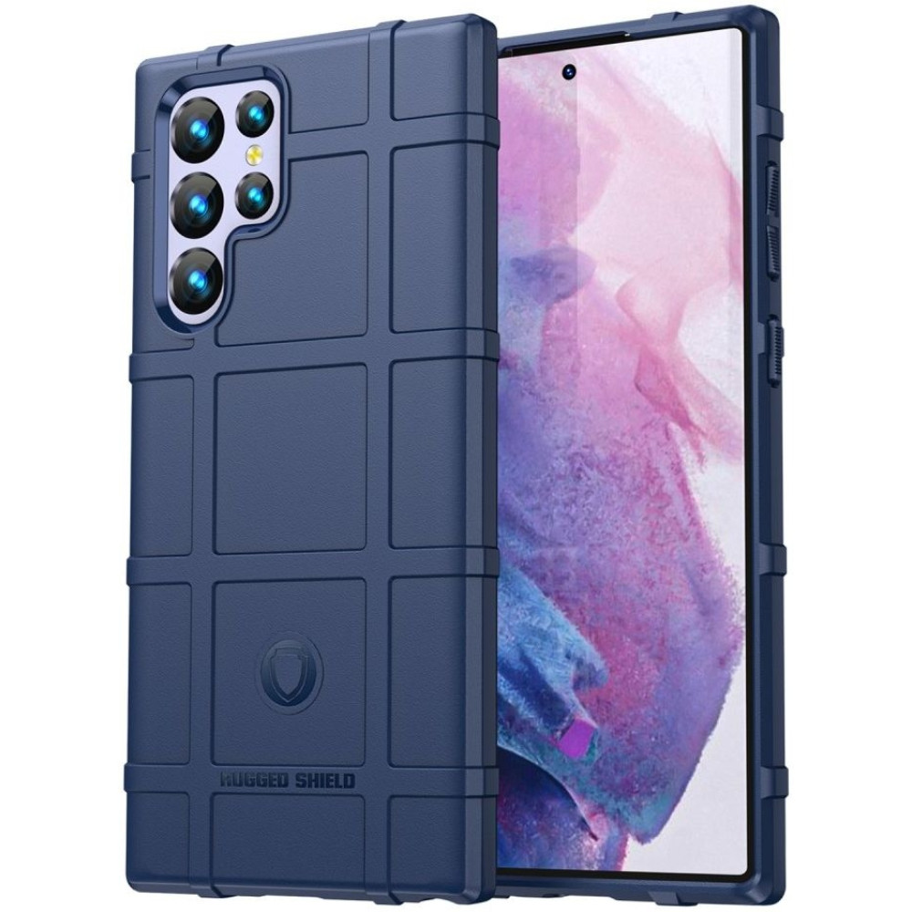 HappyCase ShockProof Rugged - Ανθεκτική Θήκη Σιλικόνης Samsung Galaxy S22 Ultra 5G - Blue (8719246342905)