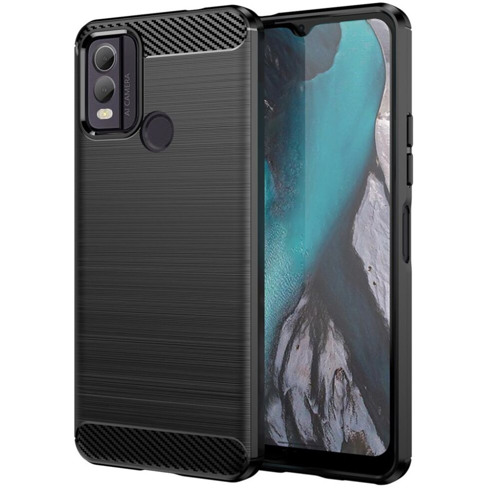 HappyCase Θήκη Σιλικόνης Brushed - Nokia C22 - Black (8719246408625)