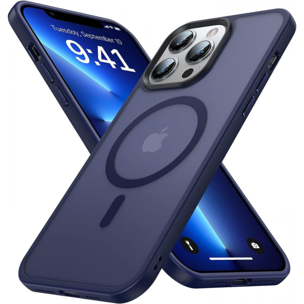 HappyCase Ημιδιάφανη Σκληρή Θήκη MagSafe - Apple iPhone 13 Pro - Matte Blue (8719246412158)