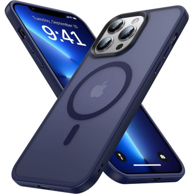 HappyCase Ημιδιάφανη Σκληρή Θήκη MagSafe - Apple iPhone 13 Pro - Matte Blue (8719246412158)