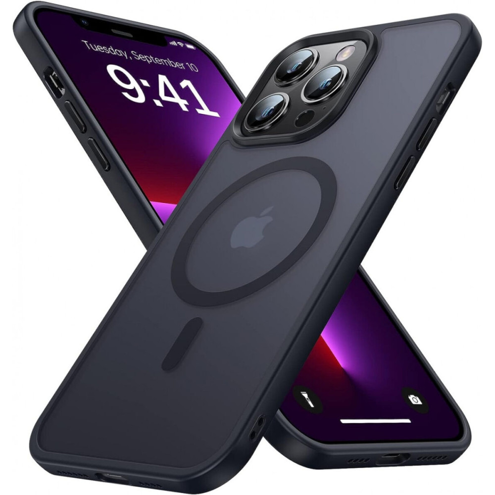 HappyCase Ημιδιάφανη Σκληρή Θήκη MagSafe - Apple iPhone 13 Pro - Matte Black (8719246412134)