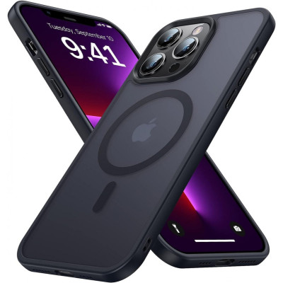 HappyCase Ημιδιάφανη Σκληρή Θήκη MagSafe - Apple iPhone 13 Pro - Matte Black (8719246412134)