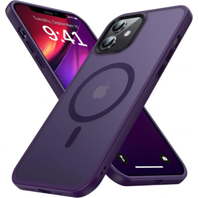 HappyCase Ημιδιάφανη Σκληρή Θήκη MagSafe - Apple iPhone 12 / 12 Pro - Matte Purple (8719246412103)