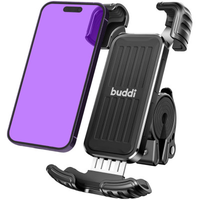 Buddi Smartphone Holder Bicycle & Motorcycle - Universal Ρυθμιζόμενη Βάση Στήριξης Ποδηλάτου / Μηχανής / Scooter για Smartphone / Κινητά - Black - 5 Έτη Εγγύηση (8719246390159)