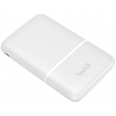 Buddi Mini PowerBank - Φορητή Μπαταρία Φόρτισης με 2 x USB-Α / 1 x Type-C - 5000mAh - White - 5 Έτη Εγγύηση (8719246399084)