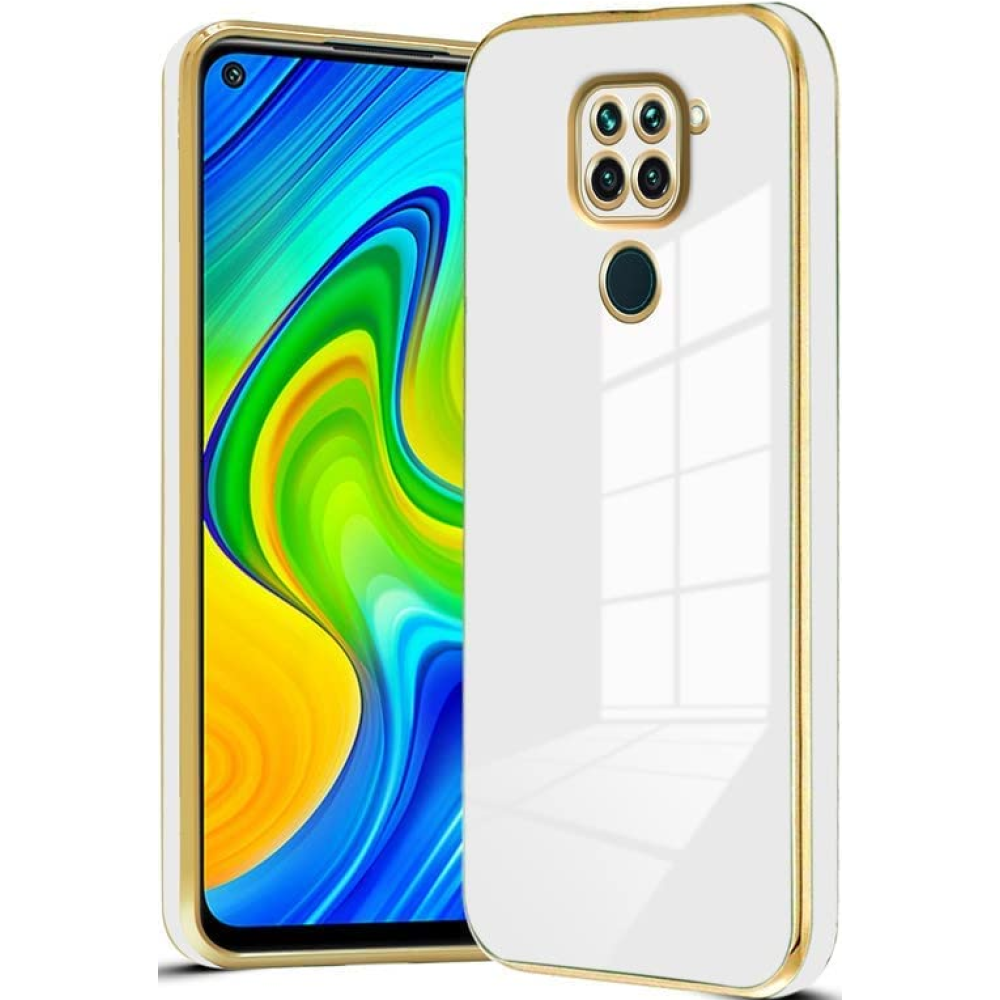 Bodycell Gold Plated - Θήκη Σιλικόνης Xiaomi Redmi Note 9 - White (5206015070143)