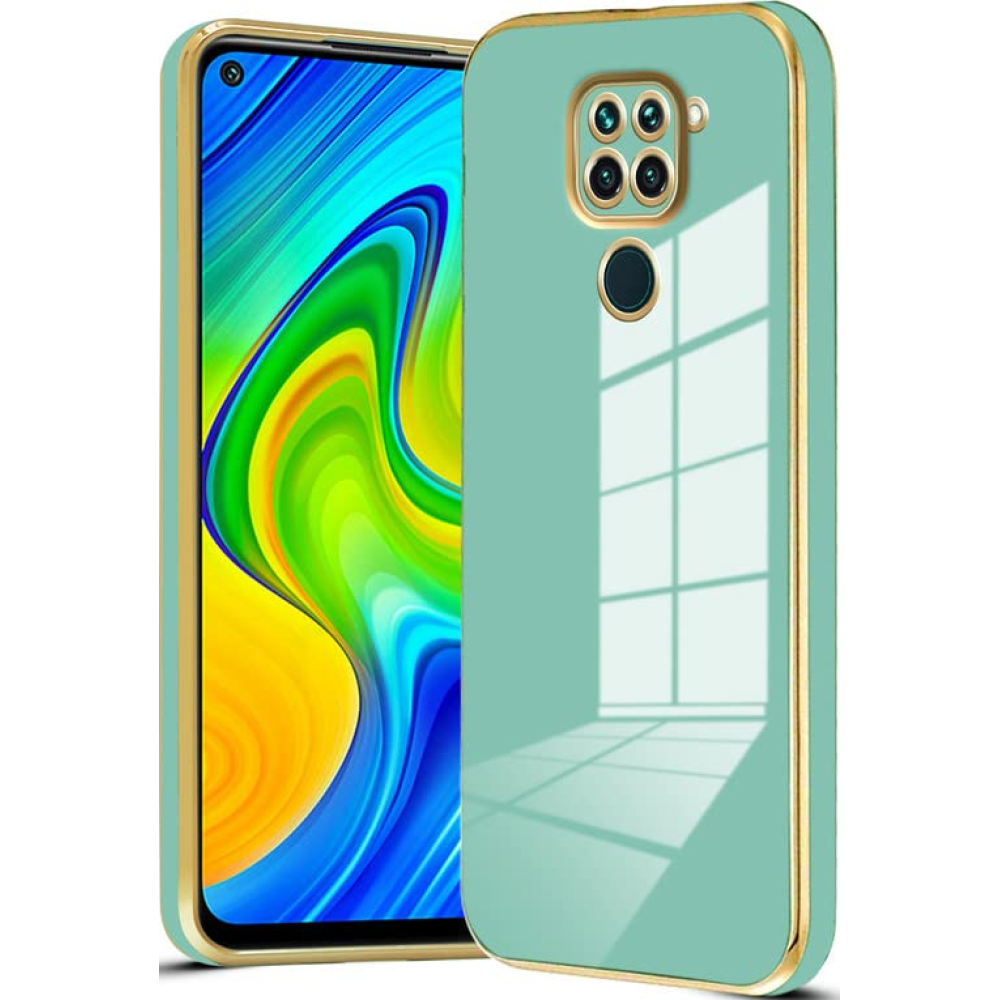 Bodycell Gold Plated - Θήκη Σιλικόνης Xiaomi Redmi Note 9 - Mint Green (5206015070136)