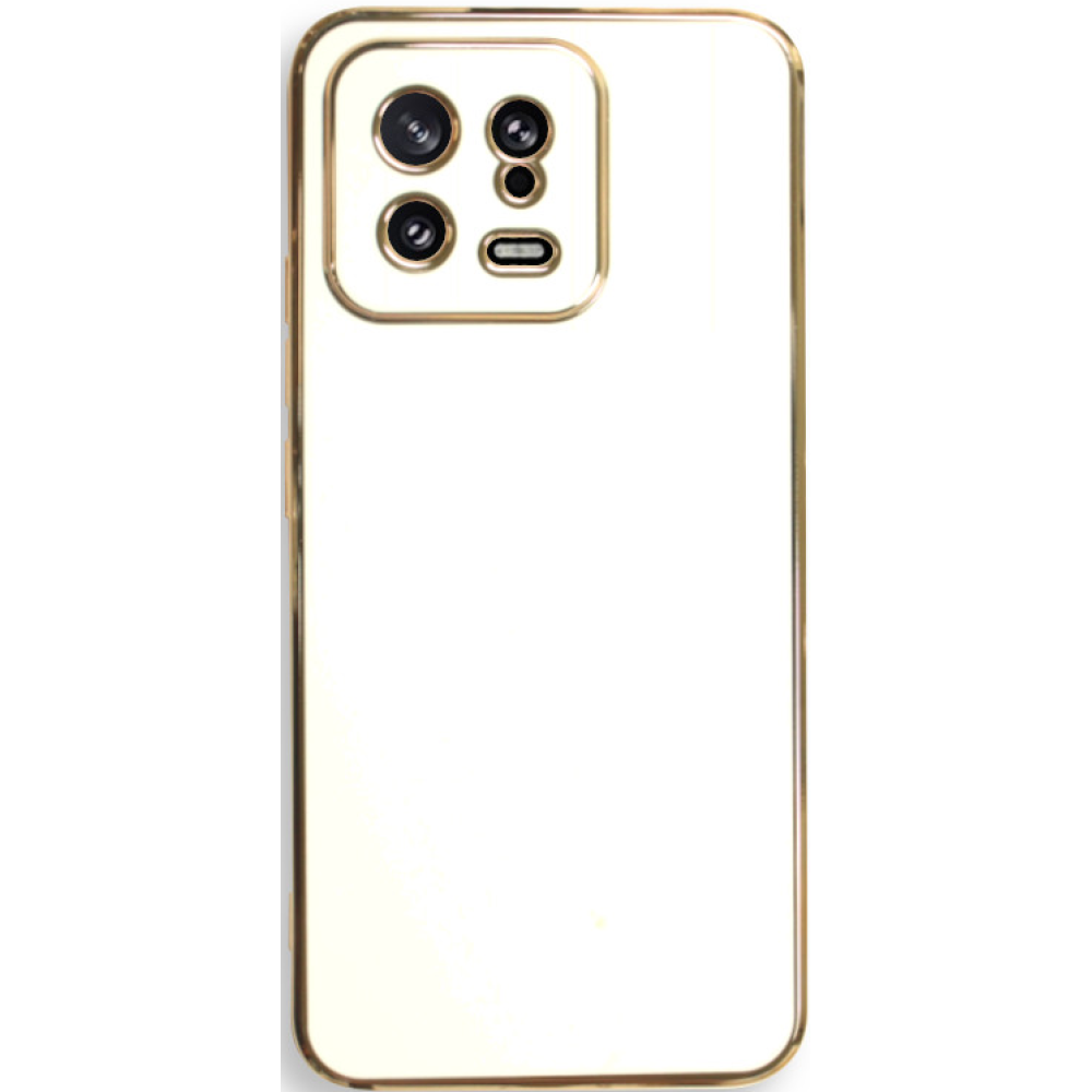Bodycell Gold Plated - Θήκη Σιλικόνης Xiaomi 13 - White (5206015069871)