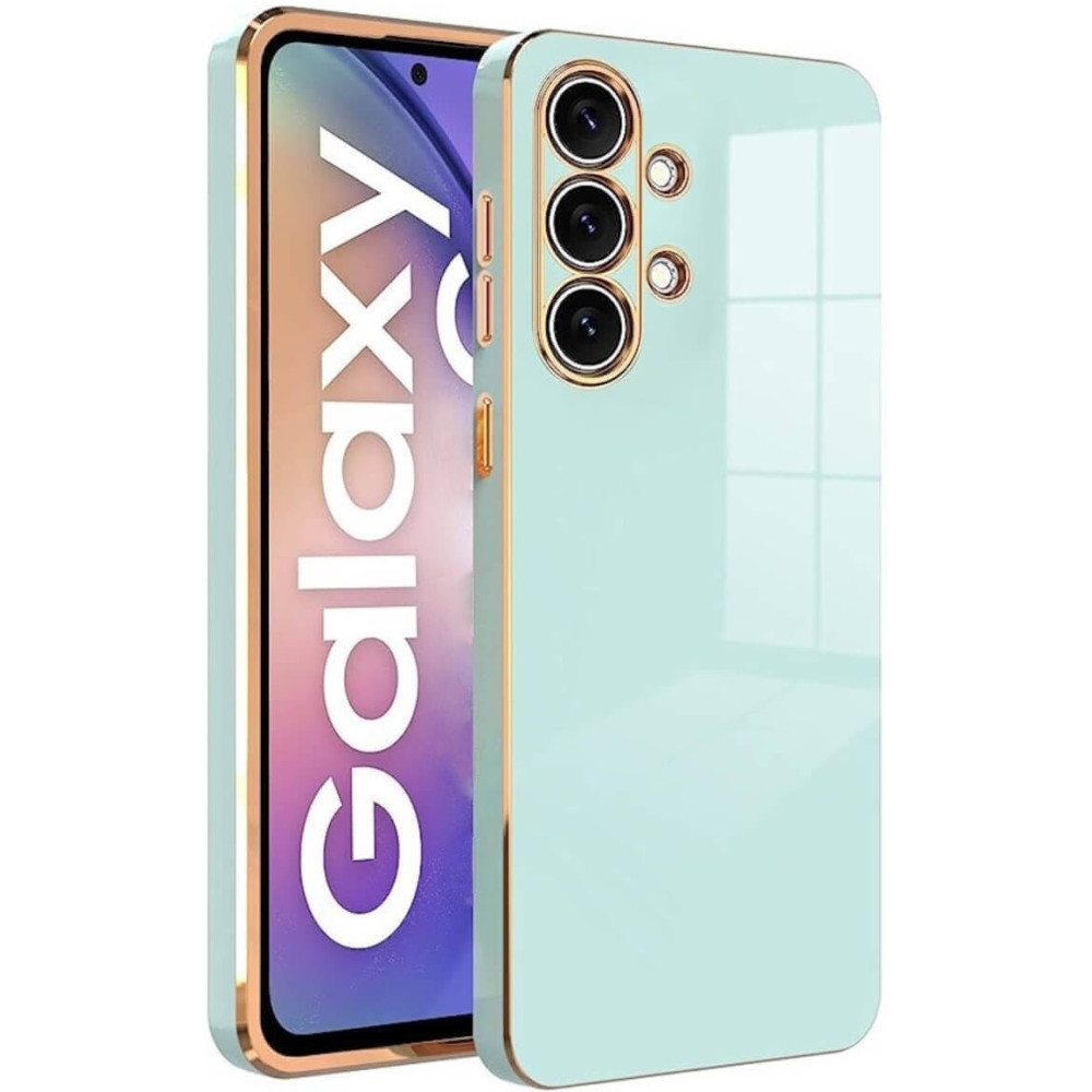 Bodycell Gold Plated - Θήκη Σιλικόνης Samsung Galaxy A32 4G - Mint Green (5206015069567)