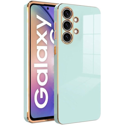 Bodycell Gold Plated - Θήκη Σιλικόνης Samsung Galaxy A32 4G - Mint Green (5206015069567)