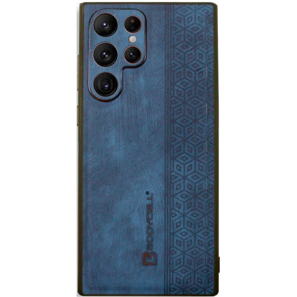 Bodycell Pattern Leather - Σκληρή Θήκη Samsung Galaxy S22 Ultra 5G - Blue (5206015068799)