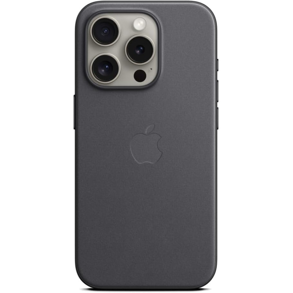 Official Apple  FineWoven Case - Υφασμάτινη MagSafe Θήκη Apple iPhone 15 Pro - Black (MT4H3ZM/A)