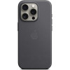 Official Apple  FineWoven Case - Υφασμάτινη MagSafe Θήκη Apple iPhone 15 Pro - Black (MT4H3ZM/A)