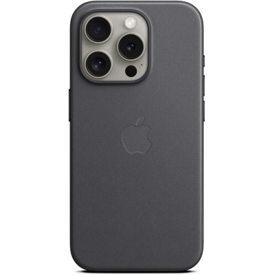 Official Apple  FineWoven Case - Υφασμάτινη MagSafe Θήκη Apple iPhone 15 Pro - Black (MT4H3ZM/A)