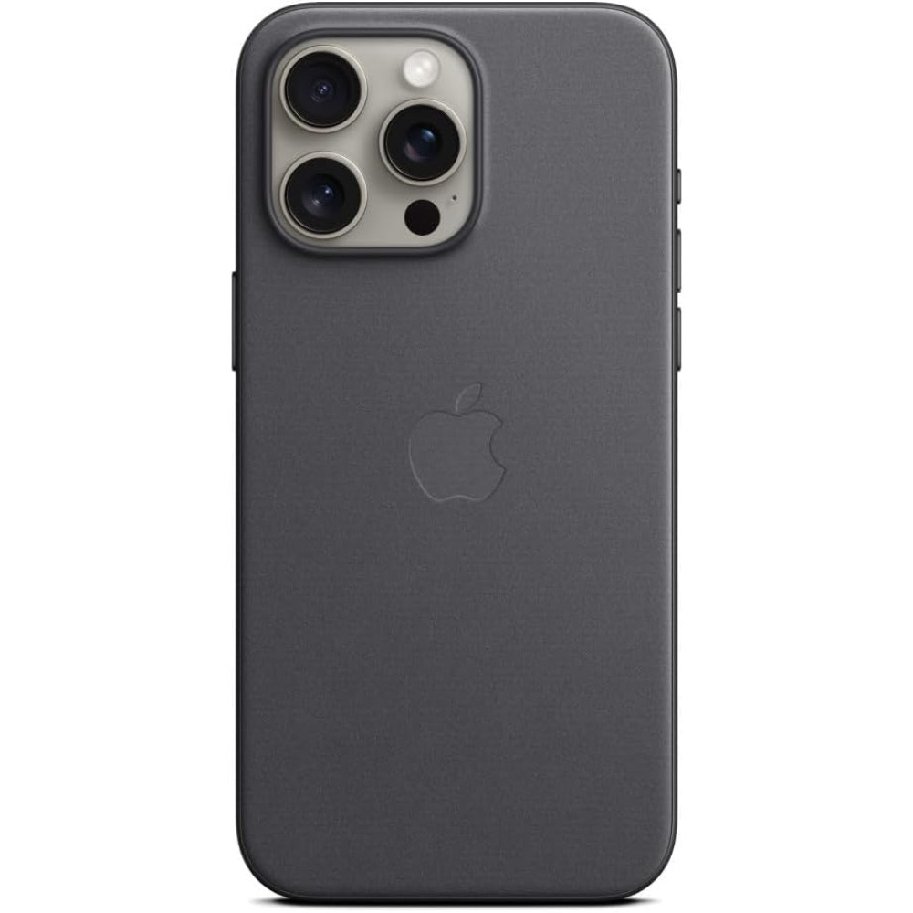 Θήκη Apple iPhone 15 Pro Max - Official Apple FineWoven Case Υφασμάτινη με MagSafe - Black (MT4V3ZM/A)